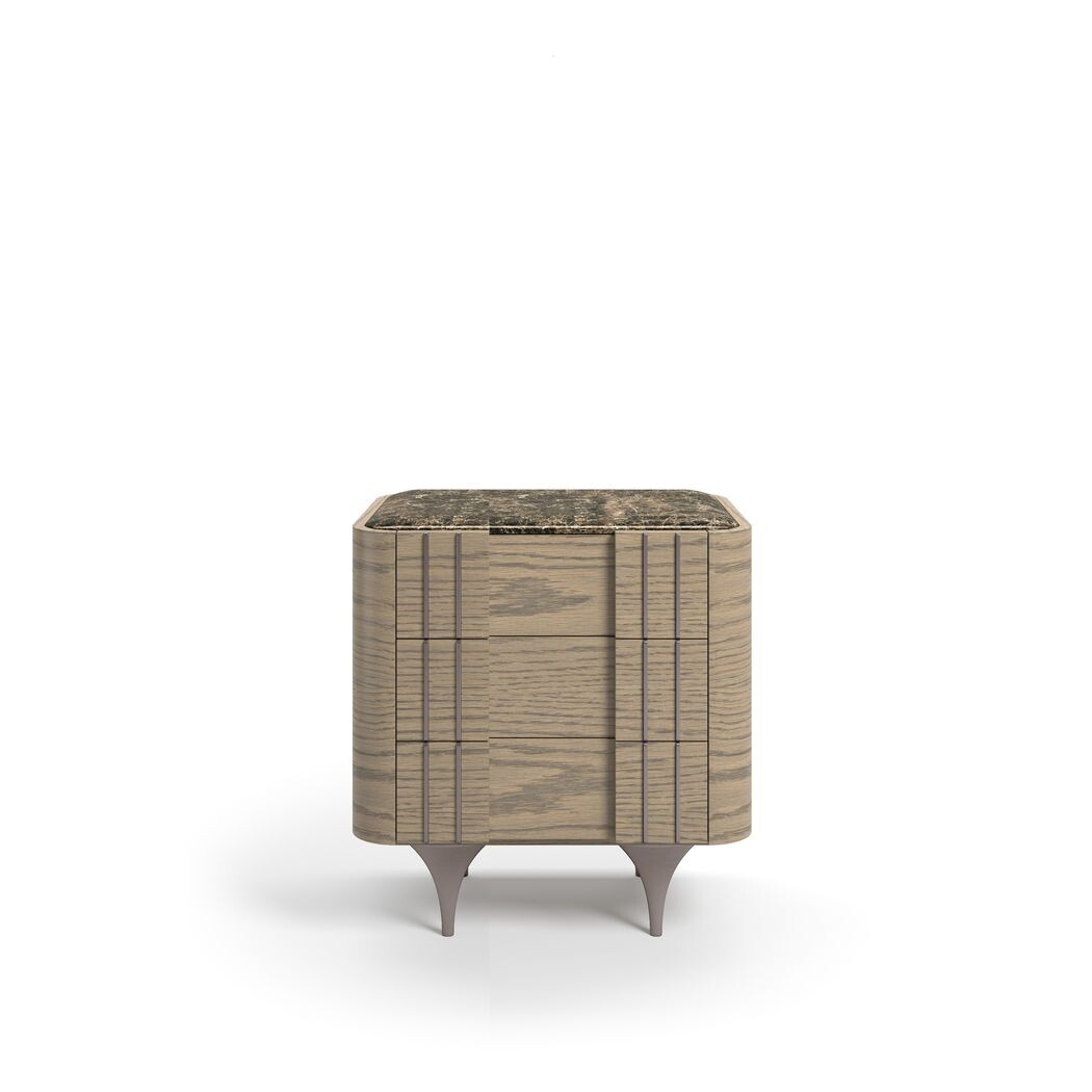 BEDSIDE TABLE (Marble/Porcelain Stoneware Top)