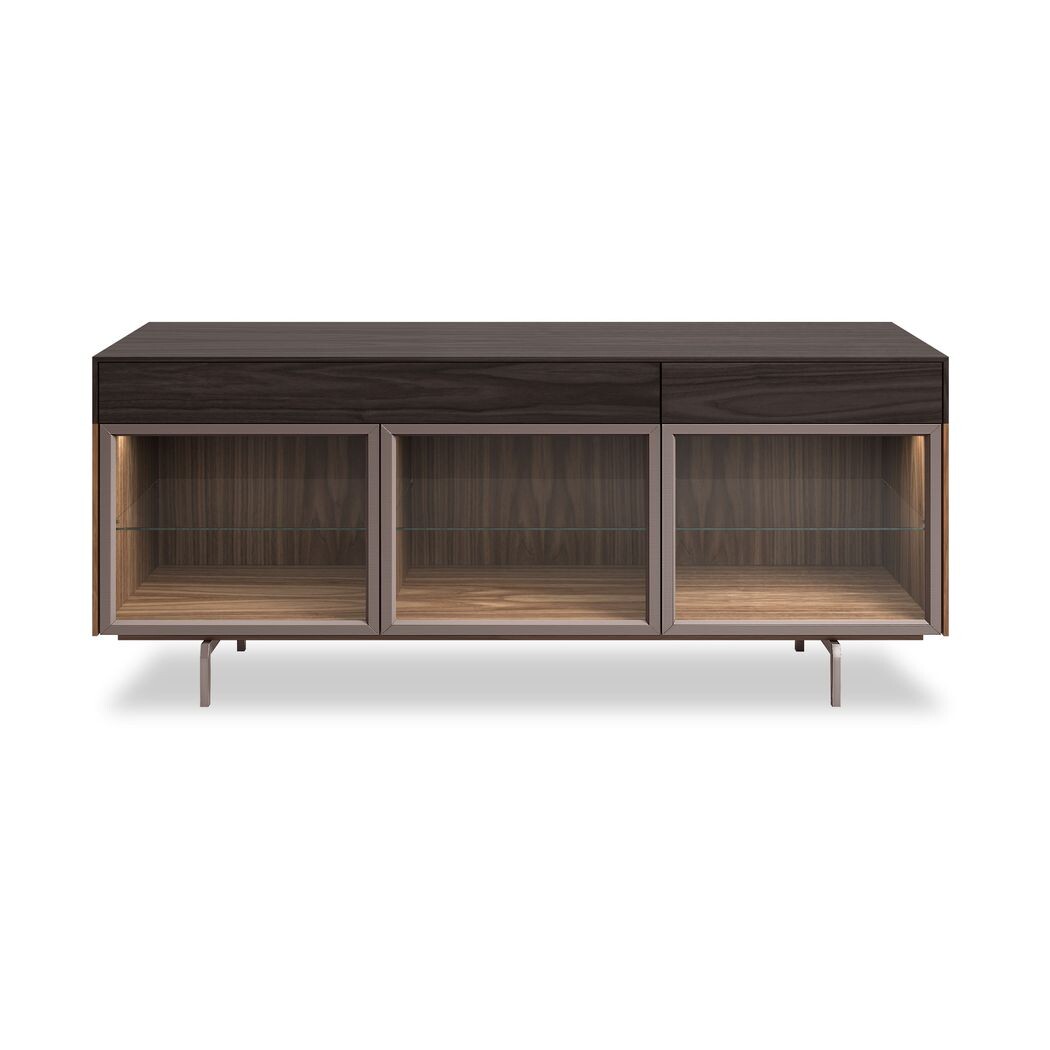 3 GLASS DOOR CREDENZA