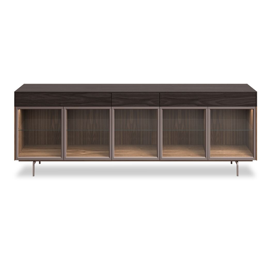 5 GLASS DOOR CREDENZA