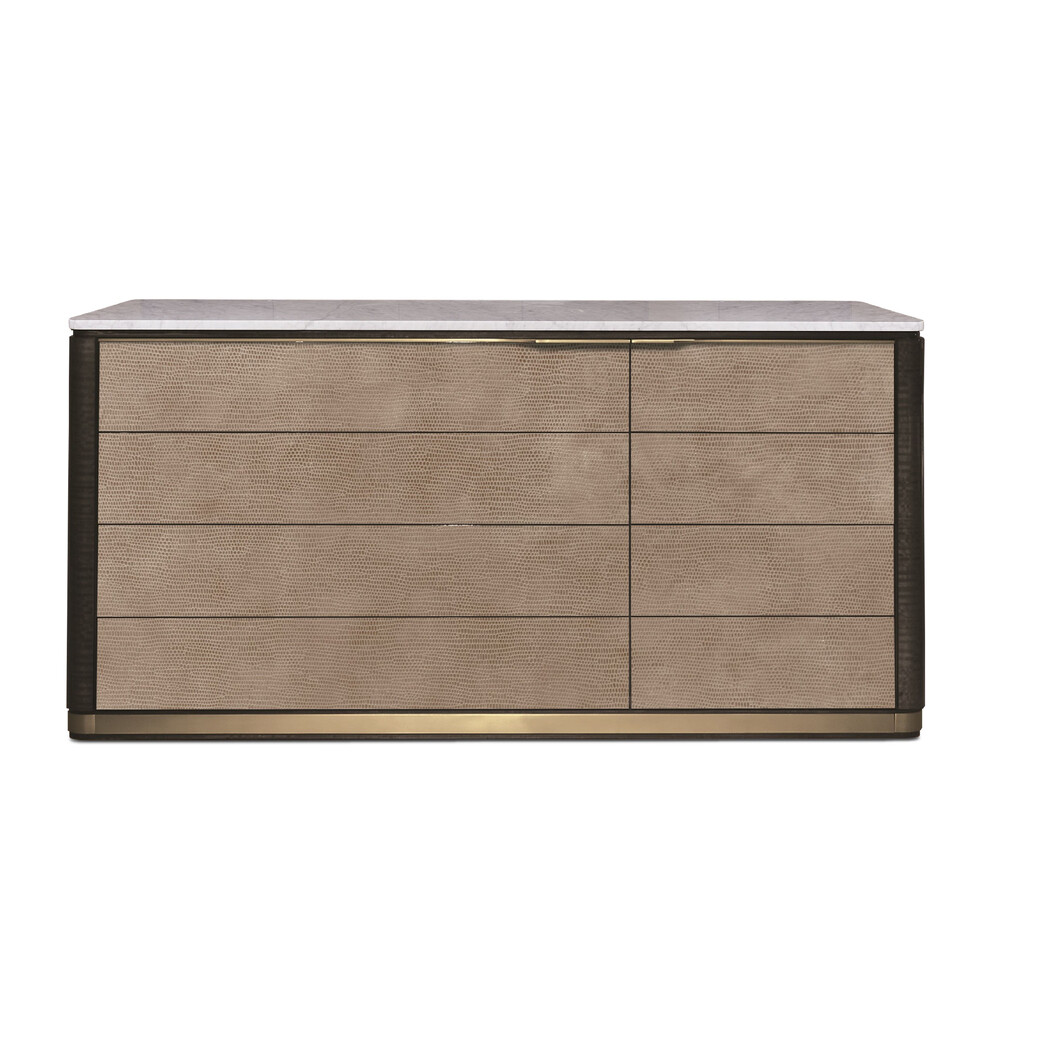 DOUBLE DRESSER (Marble & Leather front)