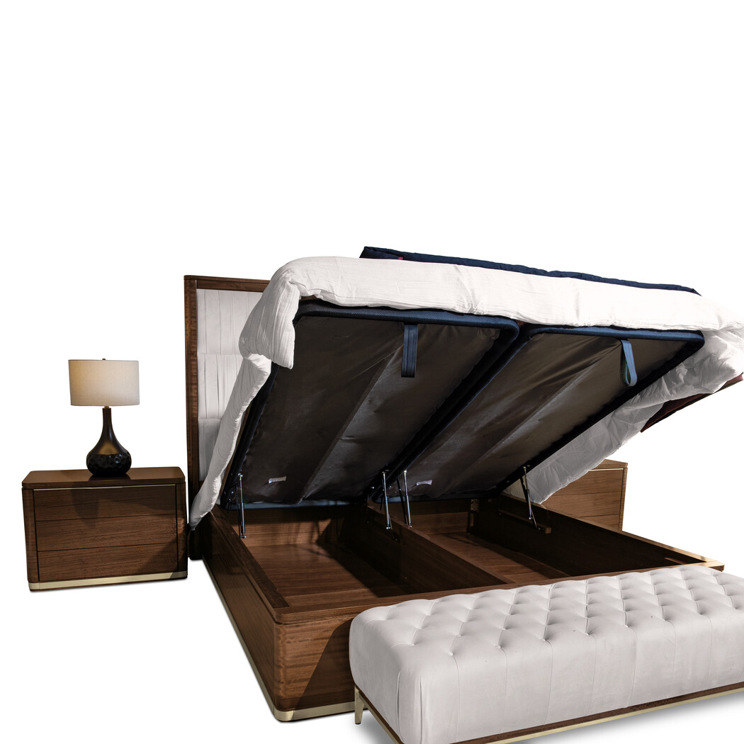 UPHOLSTERED QUEEN BED Storage lift bed