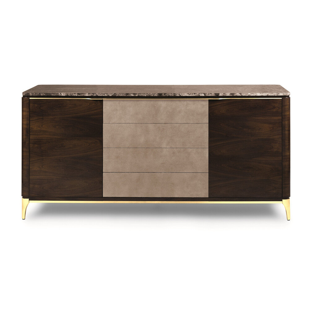 CREDENZA (Marble top & Leather front)