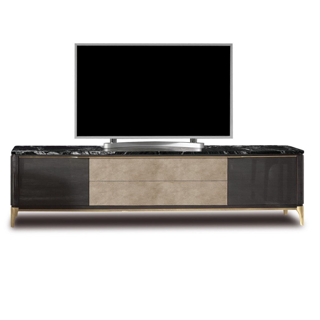 TV FURNITURE (Marble top & Leather front)