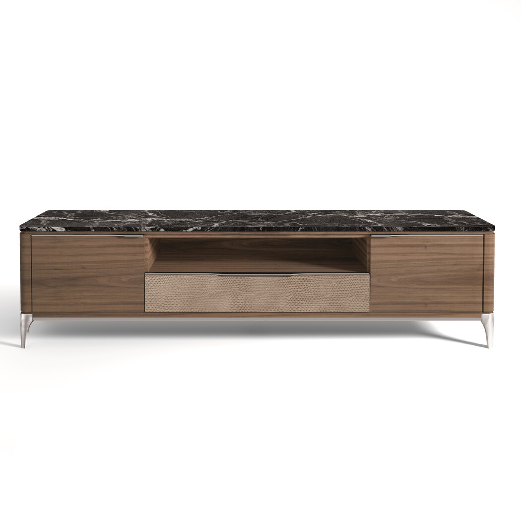 TV FURNITURE (Marble top & Leather front)