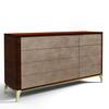 DOUBLE DRESSER (Wooden top & Leather front)_image